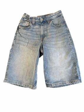 H&M Baggy Denim Shorts Light Blue Wash